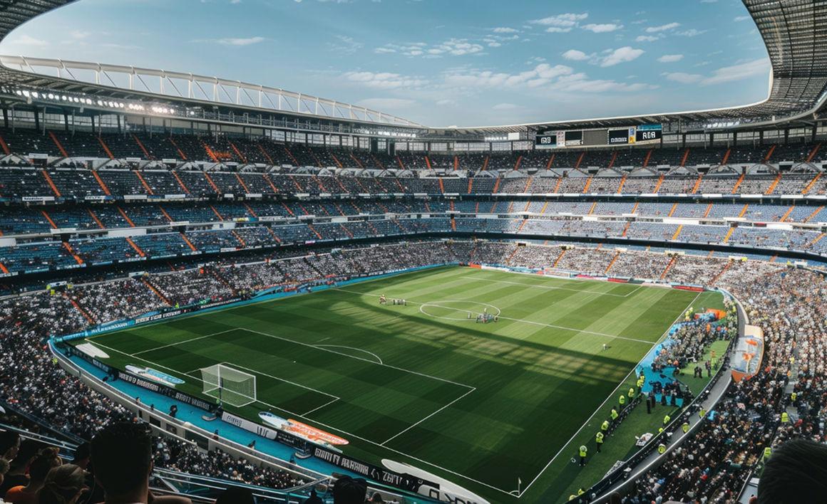 Football stadium with spectators